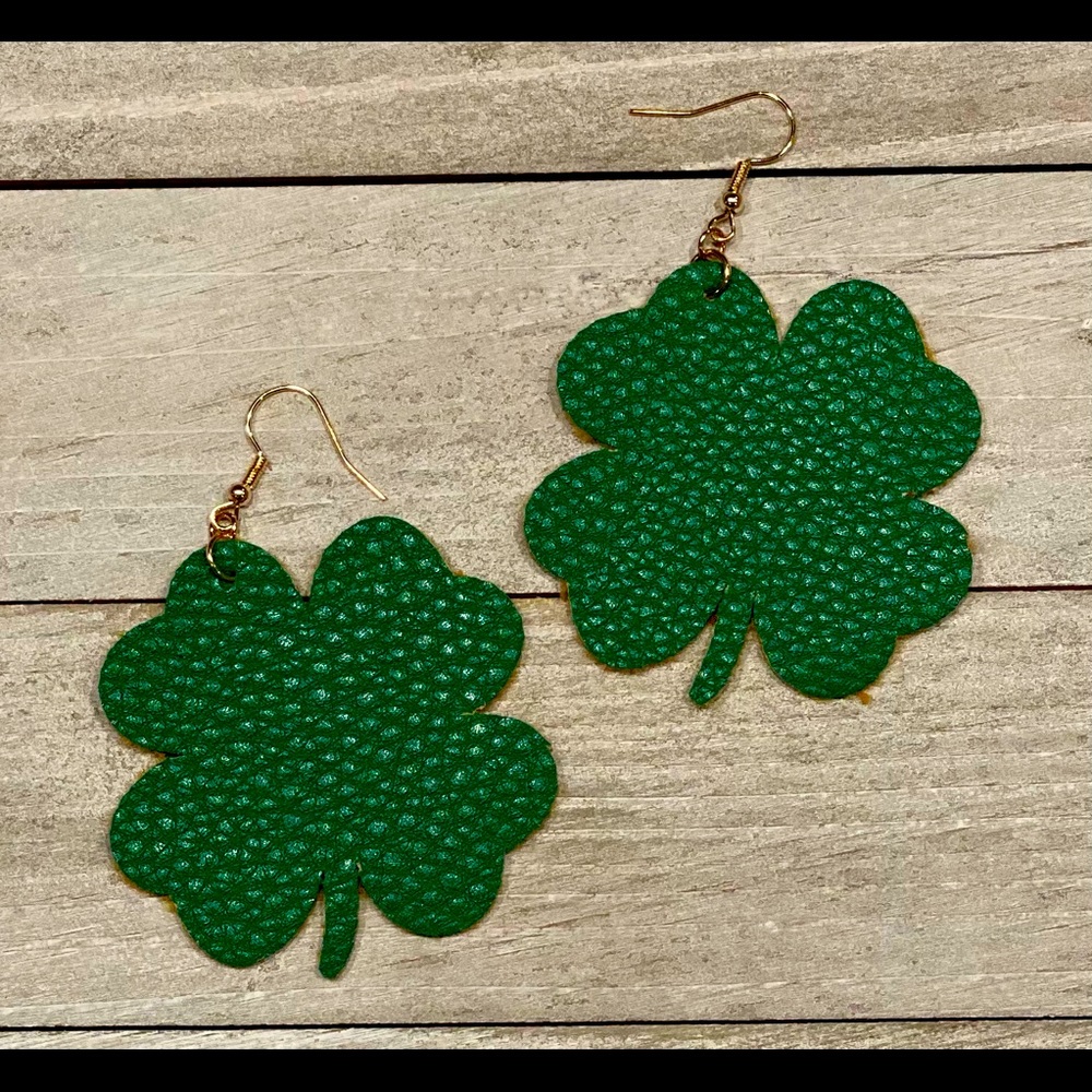 Faux Printed Leather Earrings